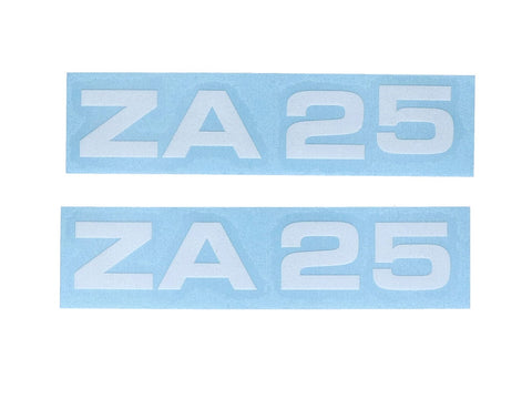 Sticker set MOGA 2 parts Wide 95mm High 17mm for ZA 25 moped MOGA MOTOVEIKALS 21