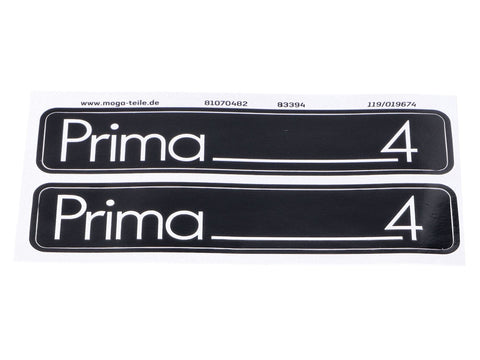 Sticker set MOGA 2 pieces 105mm x 21mm for Hercules Prima 4 MOGA MOTOVEIKALS 21