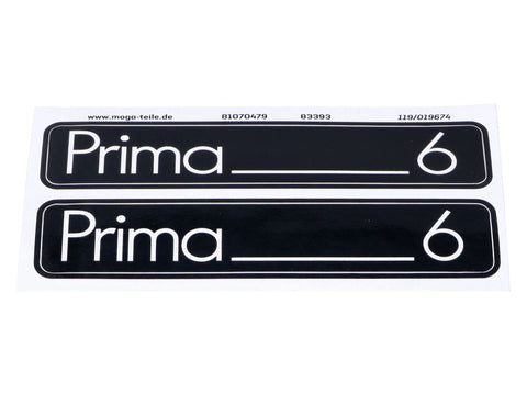 Sticker set MOGA 2 pieces 105mm x 21mm for Hercules Prima 6 MOGA MOTOVEIKALS 21