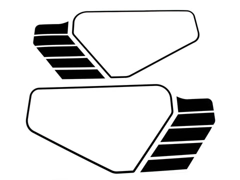Sticker set MOGA 2 pieces wide 330mm high 150mm for Hercules K 50 Ultra, Supra 4 GP MOGA MOTOVEIKALS 21