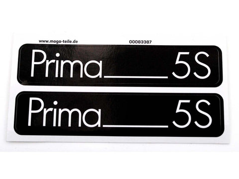 Sticker set MOGA 2 pieces width approx. 105mm height 21mm for Hercules Prima 5S MOGA MOTOVEIKALS 21