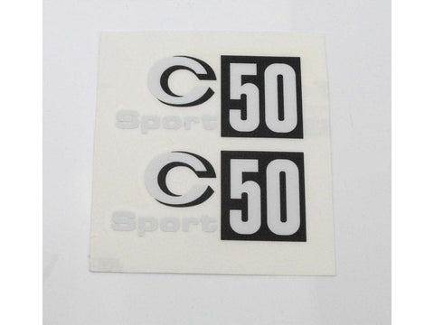 Sticker set side cover fairing for Zündapp C 50 Sport moped DIVERSE / IMPORT MOTOVEIKALS 21