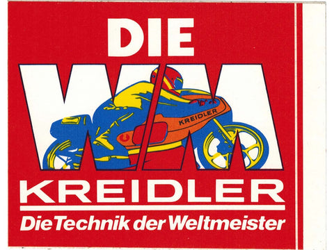 Sticker WM wide approx. 100mm high 85mm for moped mokick DIVERSE / IMPORT MOTOVEIKALS 21