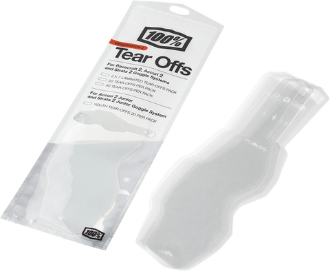 Stikla aizsargi Youth Accuri 2/Strata 2 Goggle Tear-Offs 100% MOTOVEIKALS 21