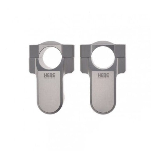 Stūres adapteru komplekts HANDLEBAR RISER SILVER 28.50mm -> 28.50mm HEBE MOTOVEIKALS 21