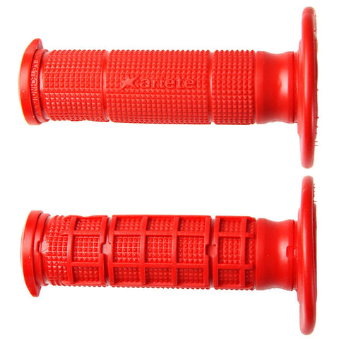 Stūres rokturi ARIETE OFF-ROAD half waffle RED ARIETE MOTOVEIKALS 21