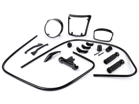 styling kit Moto Nostra "Black Collection" glossy black for Vespa GTS 300 Super HPE Supertech, Vespa GTS 125 Super Supertech MOTO NOSTRA MOTOVEIKALS 21