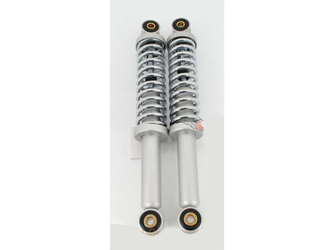 Suspension struts gray 2 pieces 275mm long 8mm mounting bushes top and bottom approx. 6mm spring diameter for Hercules, Puch, Miele, DKW, KTM, Rixe, Kreidler, Zündapp, moped, moped, mokick DIVERSE / IMPORT MOTOVEIKALS 21