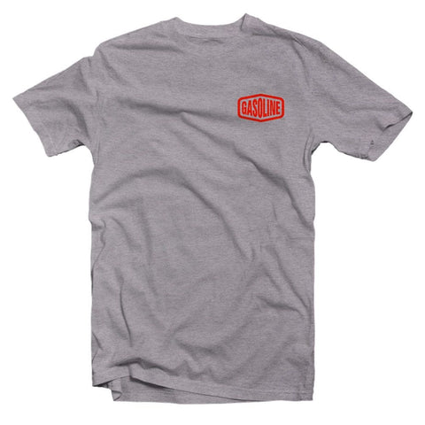 T-krekls GASOLINE SPEED & SERVICE grey L GASOLINE MOTOVEIKALS 21