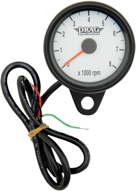 Tach Blk 2.4" Wht W/Led DRAG SPECIALTIES DRAG SPECIALTIES MOTOVEIKALS 21