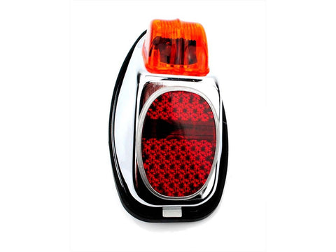 Tail light metal housing height 140mm width 75mm hole spacing 98mm for Miele, DKW, NSU Göricke, Gritzner, Zündapp, Kreidler, Hercules, Puch KKR DIVERSE / IMPORT MOTOVEIKALS 21