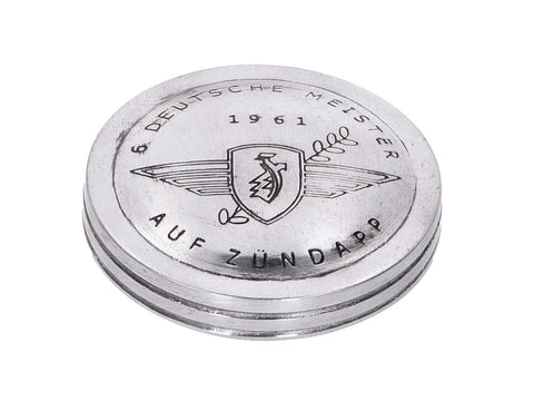Tank cap chrome with logo for Zündapp OEM STANDARD MOTOVEIKALS 21