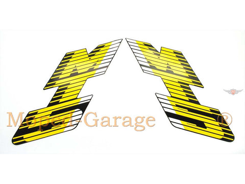 Tank sticker 2 pieces colors black yellow white for Honda MT 5 Mokick DIVERSE / IMPORT MOTOVEIKALS 21