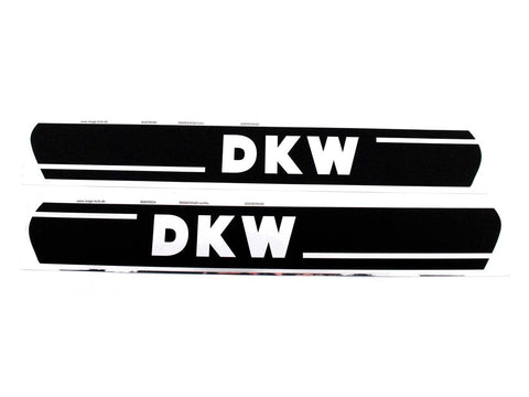 Tank sticker dimensions 330mm x 40mm color background matt black lettering glossy white for moped, moped MOGA MOTOVEIKALS 21