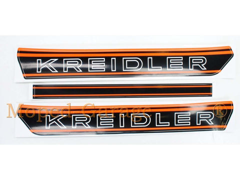 Tank sticker Kreidler 3 parts black/orange for Florett RS RMC DIVERSE / IMPORT MOTOVEIKALS 21