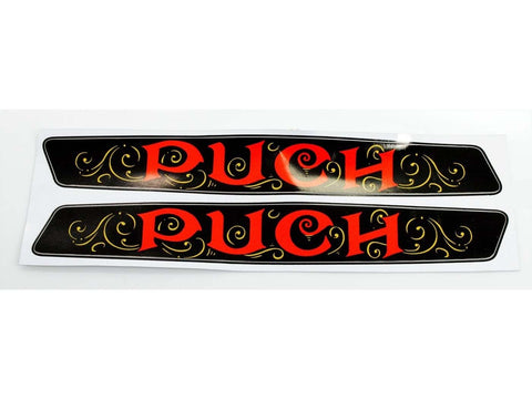 Tank sticker set 2 pieces 200 x 27mm black red for Puch Maxi N S Chopper moped, moped, mokick DIVERSE / IMPORT MOTOVEIKALS 21