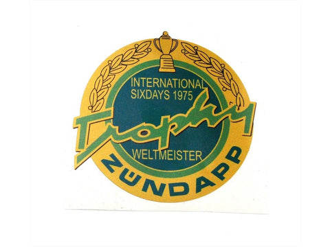 Tank sticker Sixdays Trophy 1975 for Zündapp DIVERSE / IMPORT MOTOVEIKALS 21