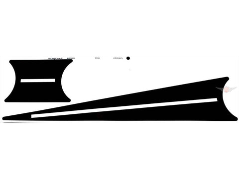 Tank wedge sticker MOGA 2 pieces length 300mm wide 60mm 87mm for Hercules K 50, 50 Ultra, MK 1, 2, 3M, 4M MOGA MOTOVEIKALS 21