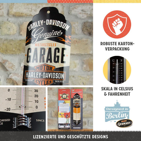 Termometrs Nostalgic-Art HARLEY DAVIDSON GARAGE 7x28 cm NOSTALGIC ART MOTOVEIKALS 21