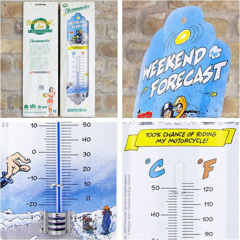 Termometrs Nostalgic-Art MOTOMANIA WEEKEND FORECAST 7mm x 28mm NOSTALGIC ART MOTOVEIKALS 21