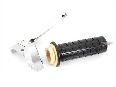 Throttle grip complete 22mm 100mm silver for Hercules, Kreidler, Puch, Zündapp, KTM, DKW, Rixe DIVERSE / IMPORT MOTOVEIKALS 21