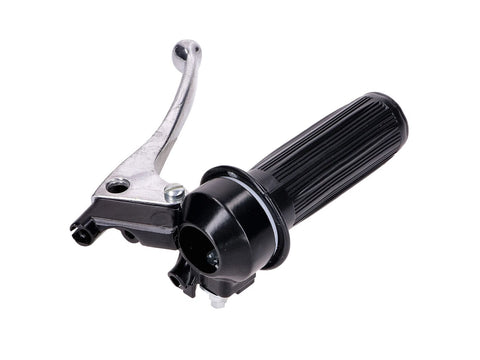 Throttle grip fitting black with aluminum lever for Hercules K MK PL M P Prima moped DIVERSE / IMPORT MOTOVEIKALS 21