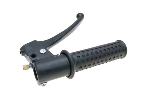 throttle grip fitting w/ brake lever for Piaggio Free, Quartz, Sfera, Zip (front drum brake) OEM STANDARD MOTOVEIKALS 21