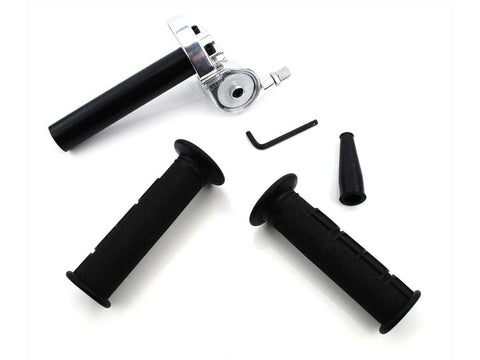 Throttle twist grip dimensions of the fixed grip approx. 125mm wide throttle grip 155mm total approx. 1/4 turn to full throttle for Zündapp GTS, KS, CS, CX, ZD, Hai, C 50, DIVERSE / IMPORT MOTOVEIKALS 21