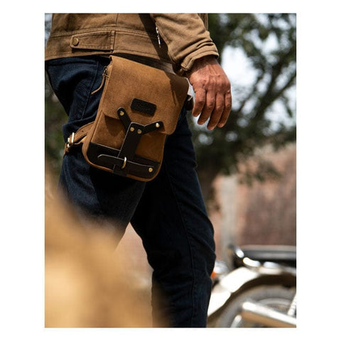 Trip Machine, Thigh bag / leg bag. Tobacco brown TRIPMACHINE MOTOVEIKALS 21