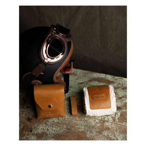 Trip Machine Trooper helmet bag vintage tan TRIPMACHINE MOTOVEIKALS 21