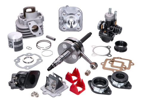 Tuning kit Naraku RevUp aluminum cylinder 70cc 10mm piston pin for Minarelli horizontal AC NARAKU MOTOVEIKALS 21