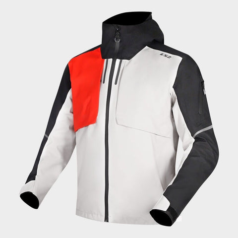 Ūdensizturīga vīriešu moto jaka LS2 AXEL grey black red LS2 MOTOVEIKALS 21
