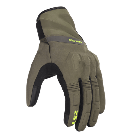 Ūdensizturīgi motocikla cimdi LS2 JET III ar Sheltex® membrānu black green black LS2 MOTOVEIKALS 21