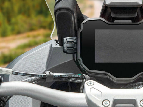 Ūdensizturīgs dubultā USB lādētājs LAMPA OPTILINE MOTOVEIKALS 21