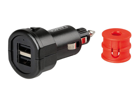 Universālais LAMPA USB lādētājs UNI TECH 2 USB 2700mA 12/32V OPTILINE MOTOVEIKALS 21