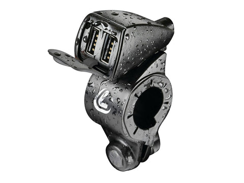 Usb-Fix Trek lietusizturīgs dubultais USB lādētājs LAMPA OPTILINE MOTOVEIKALS 21