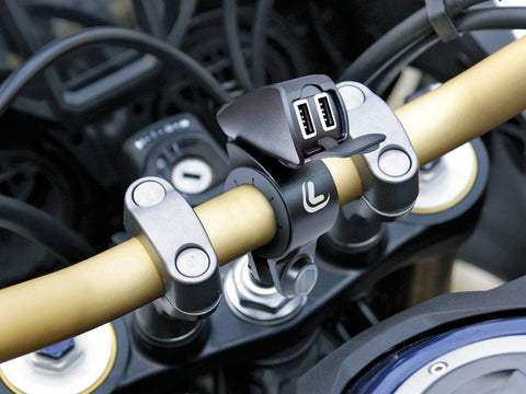 Usb-Fix Trek lietusizturīgs dubultais USB lādētājs LAMPA OPTILINE MOTOVEIKALS 21