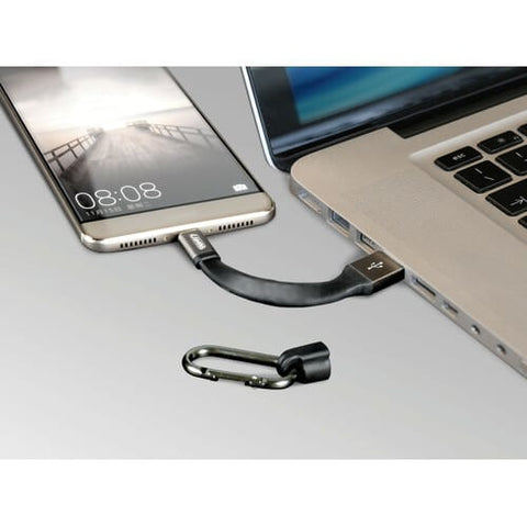 USB–USB Type-C uzlādes kabelis–atslēgu piekariņš Lampa, 10 cm LAMPA MOTOVEIKALS 21