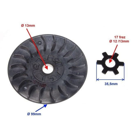 Variatora šķīvis 2T 13 mm REPLICA MOTOVEIKALS 21