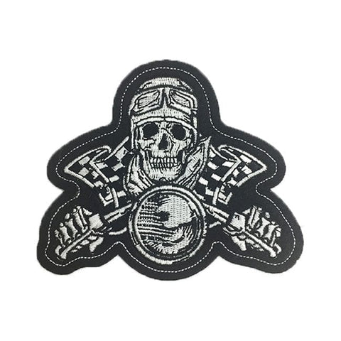 Vintage Skul Biker mini patch LETHAL THREAT MOTOVEIKALS 21