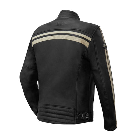 Vīriešu moto ādas jaka SIFAM GASOLINE VINTAGE melna M GASOLINE MOTOVEIKALS 21