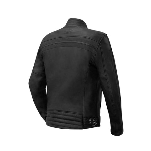Vīriešu moto ādas jaka Vintage VESTENFM black stripes GASOLINE MOTOVEIKALS 21