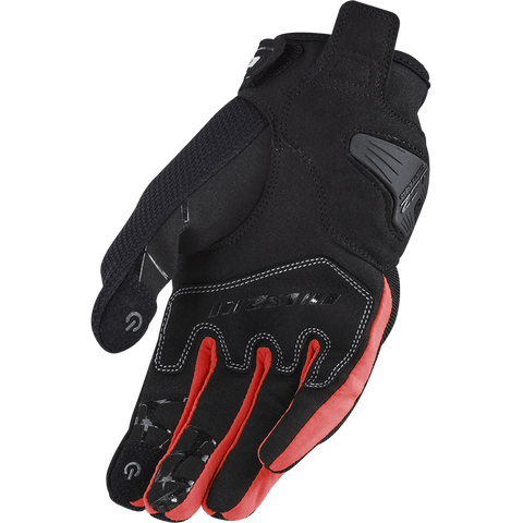 Vīriešu moto cimdi LS2 Dart II black red 2XL LS2 MOTOVEIKALS 21