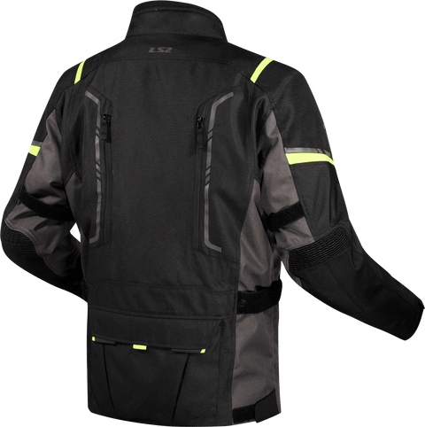 Vīriešu moto jaka LS2 NARVIK grey black H-V yellow LS2 MOTOVEIKALS 21