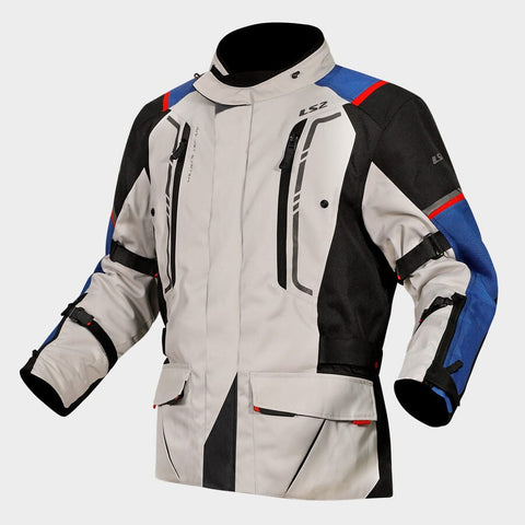 Vīriešu moto jaka LS2 NARVIK grey black red LS2 MOTOVEIKALS 21