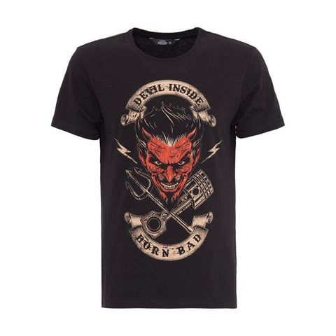 Vīriešu T-krekls KING KEROSIN BASIC DEVIL INSIDE melns M LUCKY 13 MOTOVEIKALS 21