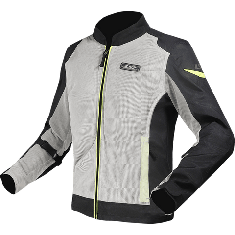 Vīriešu vasaras moto jaka LS2 Airy black grey yellow 2XL LS2 MOTOVEIKALS 21