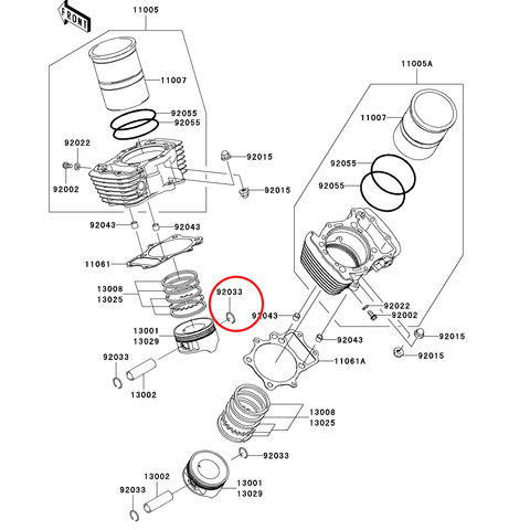 Virzuļa pirksta sprostgredzens KAWASAKI OEM 92033-1226 KAWASAKI OEM MOTOVEIKALS 21