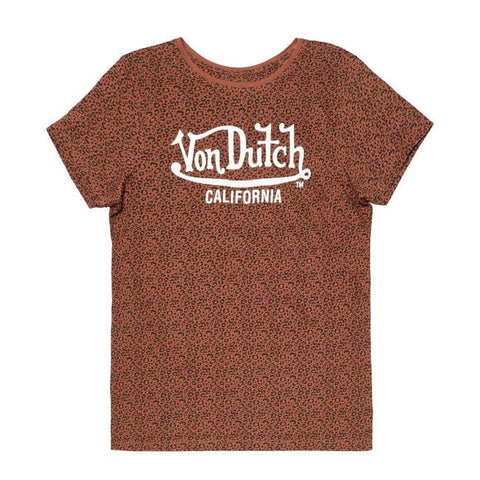 Von Dutch Leopard female t-shirt brown VON DUTCH MOTOVEIKALS 21