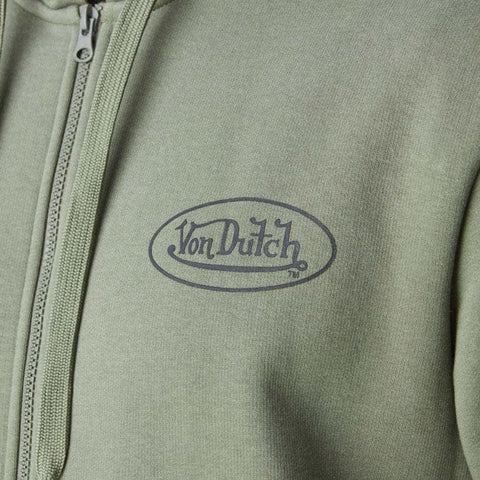 Von Dutch Logo zip hoodie khaki VON DUTCH MOTOVEIKALS 21